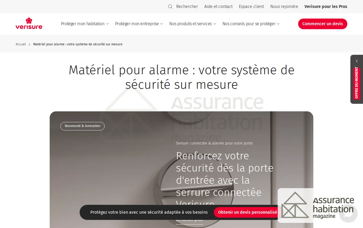 Capture : Matériel alarme : caméras et détecteurs | Verisure